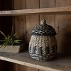Black Woven Seagrass & Rope Canister with Lid by Foreside Home & Garden - 2 of 4