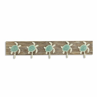 HomeRoots Coastal Sea Turtle Five Hook Coat Hanger