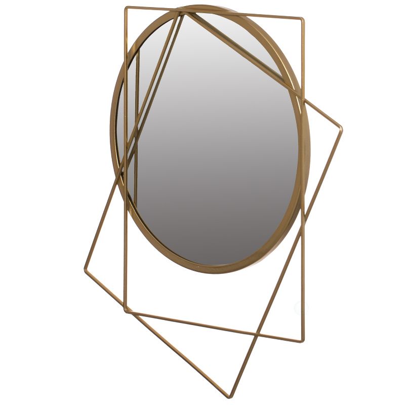 Uniquewise Decorative Shaped Metal Frame Wall Mounted Modern Mirrors For Home Office And For Any Wall for Your Living Room, Bedroom, Vanity, Entryway, 4 of 8