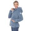 Women's Hooded High Pile Fleece Jacket - White Mark - 2 of 4