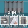 Ruso Weights Snap-In Liner Integrated Shower Curtain - 4 of 4