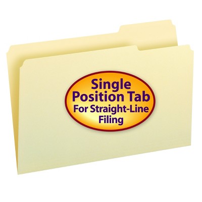 Smead Manila Folder, 1/3-Cut Tab Right Position, Legal Size, 100 Per Box (15333)
