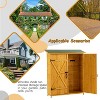 Kelly Wooden Pitch Roof Patio Storage Shed,  Solid Wood Tool Shed with Lockable Door, Outdoor Furniture - Maison Boucle - 3 of 4
