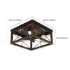 YIYIBYUS Industrial Flush Mount Ceiling Light Fixture, Ceiling Lamp for Hallway, Entryway, Kitchen - 4 of 4
