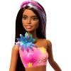 Barbie Flower Magic Mermaid Toy Doll with Surprise Blooming Flowers Feature, Long Brown Hair with Purple Highlights - 4 of 4