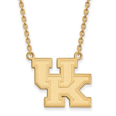 Black Bow Jewelry 10k Yellow Gold Kentucky Wildcats NCAA Necklace 18 Inch