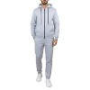 Blu Rock Men's Fleece Lined  Full-Zip Hoodie and Fleece Jogger Sweatpants With Zipper Side Pockets Matching Set - 3 of 4