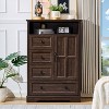 Farmhouse 4 - Drawers Dresser Organizer, Rustic Tall Chest of Drawers for Bedroom - 4 of 4