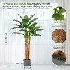 Artificial Banana Tree, Faux Banana Leaf Plant with Grey Planter, Silk Leaves, Indoor/Outdoor Tropical Decor for Home, Patio, Poolside - 3 of 4