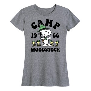 Women's - Peanuts - Camp Woodstock Short Sleeve Graphic T-Shirt - 1 of 4