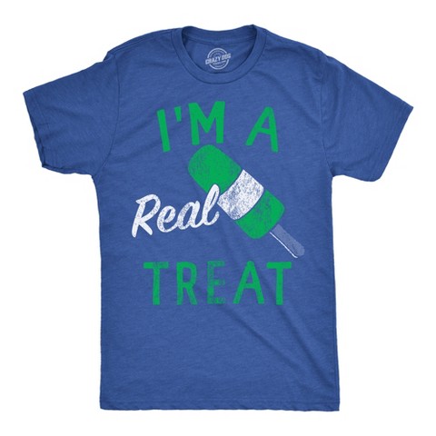 Мужские футболки Crazy Dog T-Shirts, Inc. Mens Funny T Shirts Im A Real Treat Sarcastic Popsicle Graphic Tee for Men - Crazy Dog Men's T Shirt Sarcastic Gift Royal L