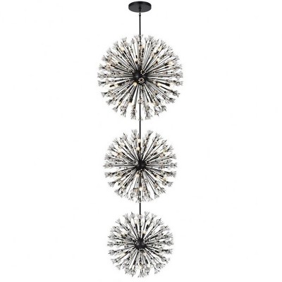 Elegant Lighting Vera 74 - Light Chandelier in  Black