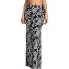 Women's Stylish Spandex Flare Maxi Skirt - Comfy Fold-Over Design Long Skirt for Effortless Style #5 - 2 of 4