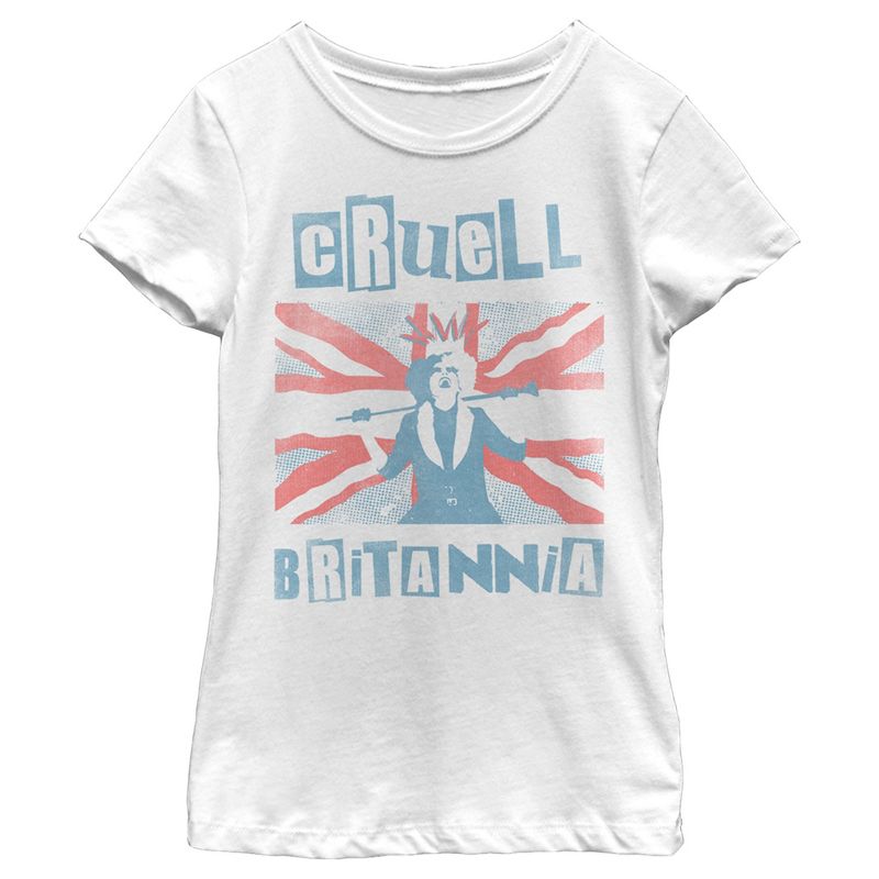 Girl's Cruella Cruell Britannia T-Shirt, 1 of 6