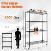 4-Tier Garage Storage Shelving with Wheels,Storage Cart On Wheels, Adjustable Rolling Shelves, Utility Storage Rack for Kitchen,Garage - 4 of 4