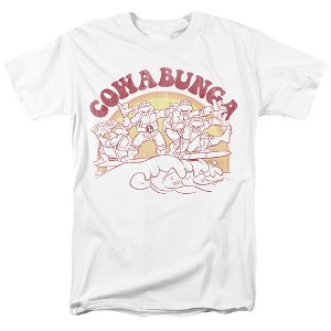 Teenage Mutant Ninja Turtles Cowabunga Unisex Adult T Shirt, White - 1 of 4