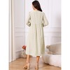 INSPIRE CHIC Women's Boho V Neck Long Sleeve Flowy Swing Casual Floral Midi Dress with Pockets - 4 of 4