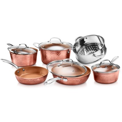 Gotham Steel Hammered 10 Piece Nonstick Cookware Set