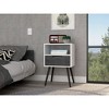 Gulches Compact 2 Drawer Nightstand Silver Champagne Finish, No Assembly, Durable Design for Small Bedrooms - 2 of 4