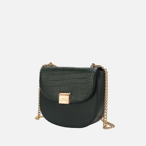 MKF Collection Brooklyn Crocodile Embossed Vegan Leather Women’s Shoulder Bag by Mia K - Forest Green - 1 of 4