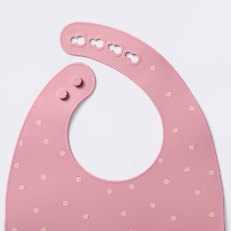Silicone Bibs - 2pk - Flowers/Dots - Cloud Island&#8482;, 5 of 6