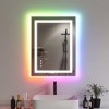Vanity Mirror with RGB Customization, Dual Glow Feature for Makeup Area, Adjustable Brightness and Fog Resistant Surface - 2 of 4
