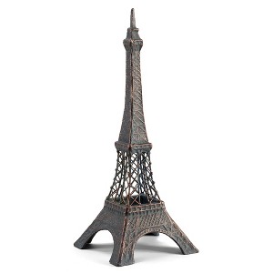 SPI Home Eiffel Tower Garden Sculpture – Cast Iron 21” Parisian Outdoor Accent in Antique Bronze Finish - 1 of 4