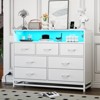 Whizmax 7 Drawers Dresser for Bedroom, Modern Drawers Dresser with Charging Station and LED Lights Design for Living Room, Hallway - 2 of 4
