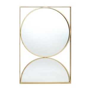 LuxenHome Gold Hourglass Frame Metal Modern Accent Wall Mirror - 1 of 4