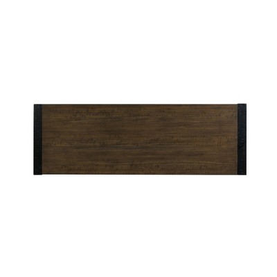 Enrico 60'' Black and Brown Transitional Bar Table Set with USB Ports