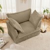 Ridstar Modern Single Sofa with 1 Big Back Cushion and 2 Big Toss Pillows For Living Room & Bedroom-Light Green - 4 of 4