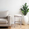 Starlight Canyon Home,White Acrylic Stool with Leather Seat for Counter Use - Clear Bar Stools - 4 of 4