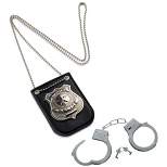 Dress Up America Police Badge and Handcuff Cop Set
