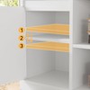 Fluted Sideboard Buffet Cabinet with Adjustable Shelves, Modern Credenza with 2 Enclose Storage Space - 3 of 4