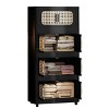 Mlmh & Kngwa 20"W Plastic Folding Storage Cabinet, 4 Tiers Storage Bins with Magnetic Door and Wheels - 3 of 4