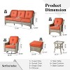 XIZZI 8 Pieces Wicker Sofa with Cushion, Swivel Rocking Chairs, High Back Rattan Chairs and Ottomans, 9 Seats Conversation Set for Backyard - 2 of 4