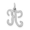Black Bow Jewelry Sterling Silver, Sophia Collection, Small Script Initial K Pendant - 3 of 4