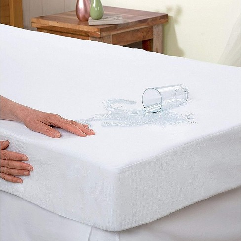 TERRY TOWELING WATERPROOF  FITTED MATTRESS BED PROTECTOR COVER ALL SIZES 