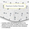 BreathableBaby Cotton Percale Fitted Sheet, For 52" x 28" Crib & Toddler Bed Mattress, Hedgehogs (2-Pack) - 2 of 4