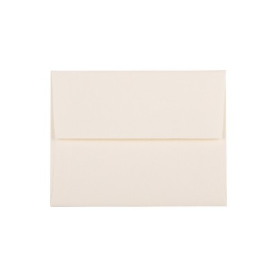 JAM Paper A2 Strathmore Invitation Envelopes 4.375 x 5.75 Natural White Linen 99761