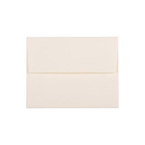 JAM Paper A2 Strathmore Invitation Envelopes 4.375 x 5.75 Natural White Linen 99761 - 1 of 2
