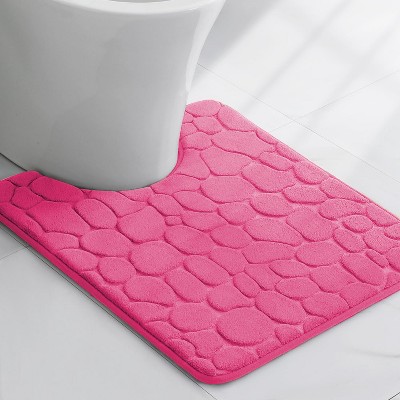 Evideco French Home Goods 3D Pebble Memory Foam Bath Mats - Bath Mat, Runner Mat, and Contour Mat Available in 10 Colors