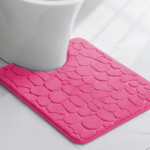 Evideco French Home Goods 3D Pebble Memory Foam Bath Mats - Bath Mat, Runner Mat, and Contour Mat Available in 10 Colors - 1 of 4