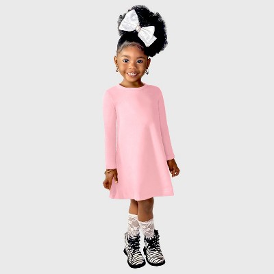 City Threads Long Sleeve Soft 100% Cotton Baby Rib Long Sleeve Dress - USA-Made for Girls/Baby/Toddler