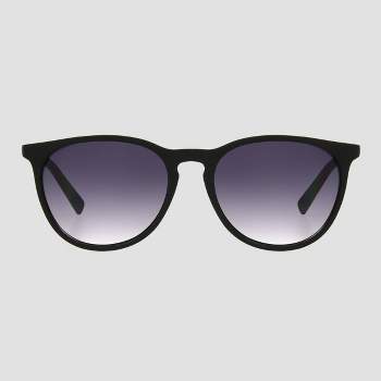 Women's Plastic Round Sunglasses - Universal Thread™ Black