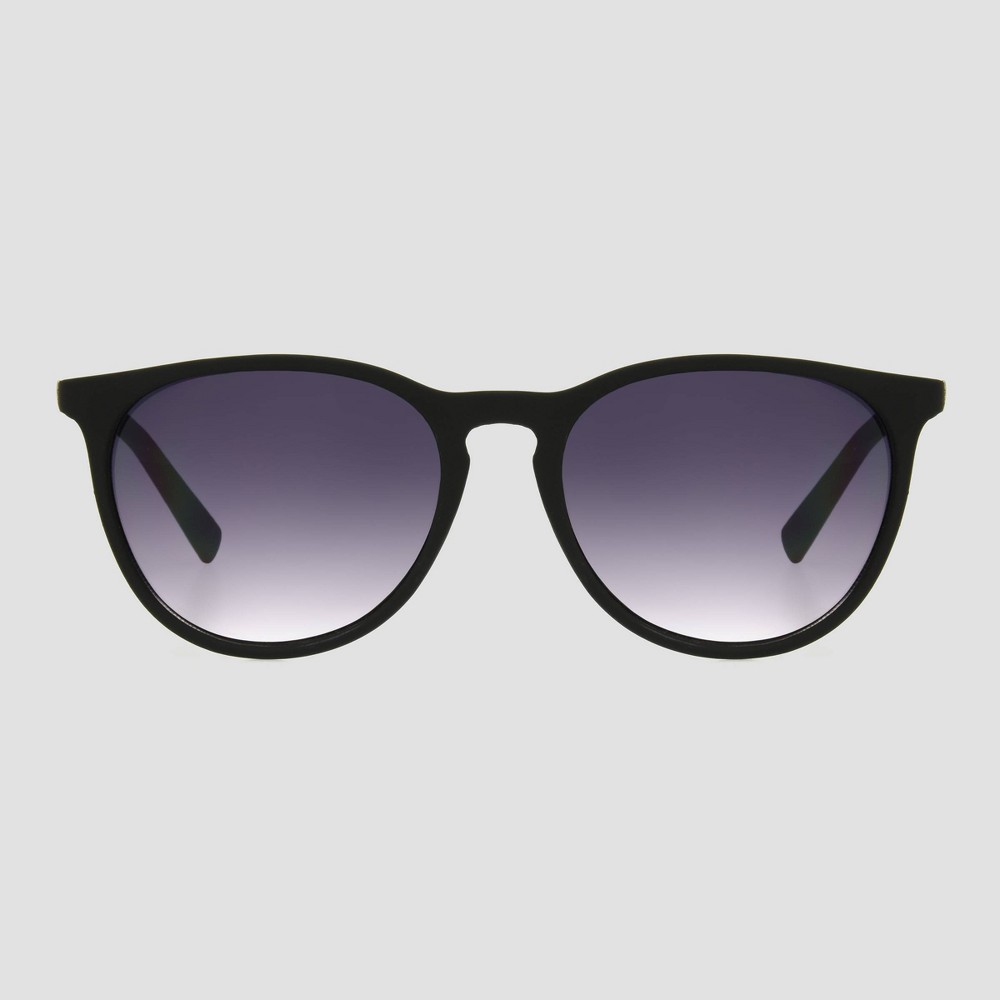 Photos - Sunglasses Women's Plastic Round  - Universal Thread™ Black