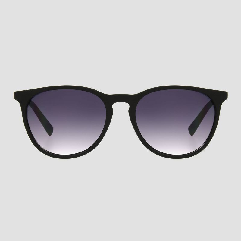 Women&#39;s Plastic Round Sunglasses - Universal Thread&#8482; Black, 1 of 4