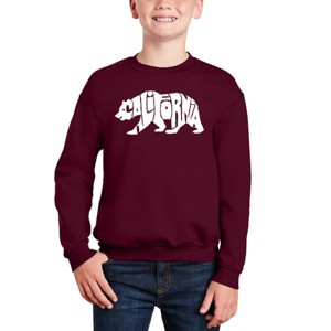LA Pop Art California Bear - Boy's Word Art Crewneck Sweatshirt - 1 of 3