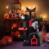 Tangkula Gothic Cat Tree 53" Black Cat Tower with Cat Bed Cat Condo Scratching Posts Spider Pompom & Spring Balls Halloween - 3 of 4