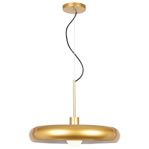 Access Lighting Large Bistro Round Colored Led Pendant with Shade Ceiling Lights Gold